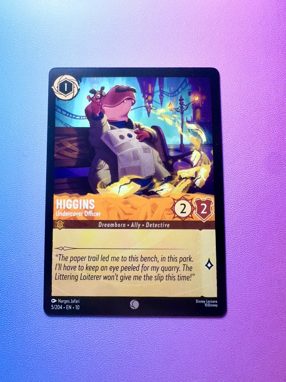higgins [zootopia] - 5/204 (common) — lorcana: whispers in the well